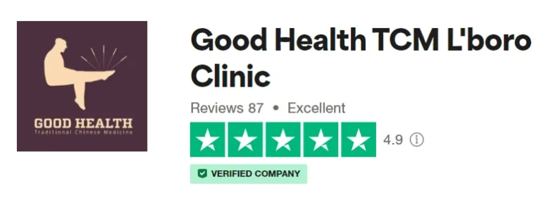 Good Health TCM Lboro Clinic is rated Excellent with 4.9 out of 5 on Trustpilot 768x287
