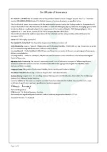 Certificate of Insurance 2026 7 1 212x300